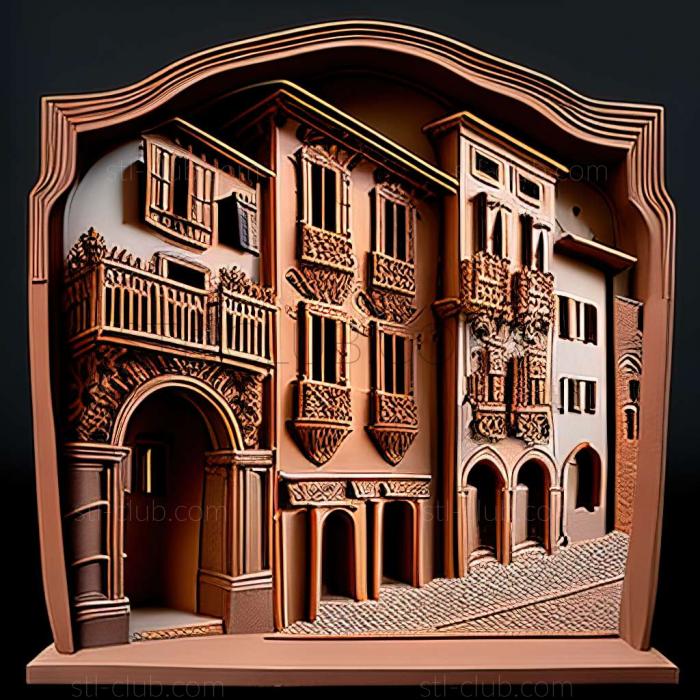 3D model Piacenza in Italy (STL)